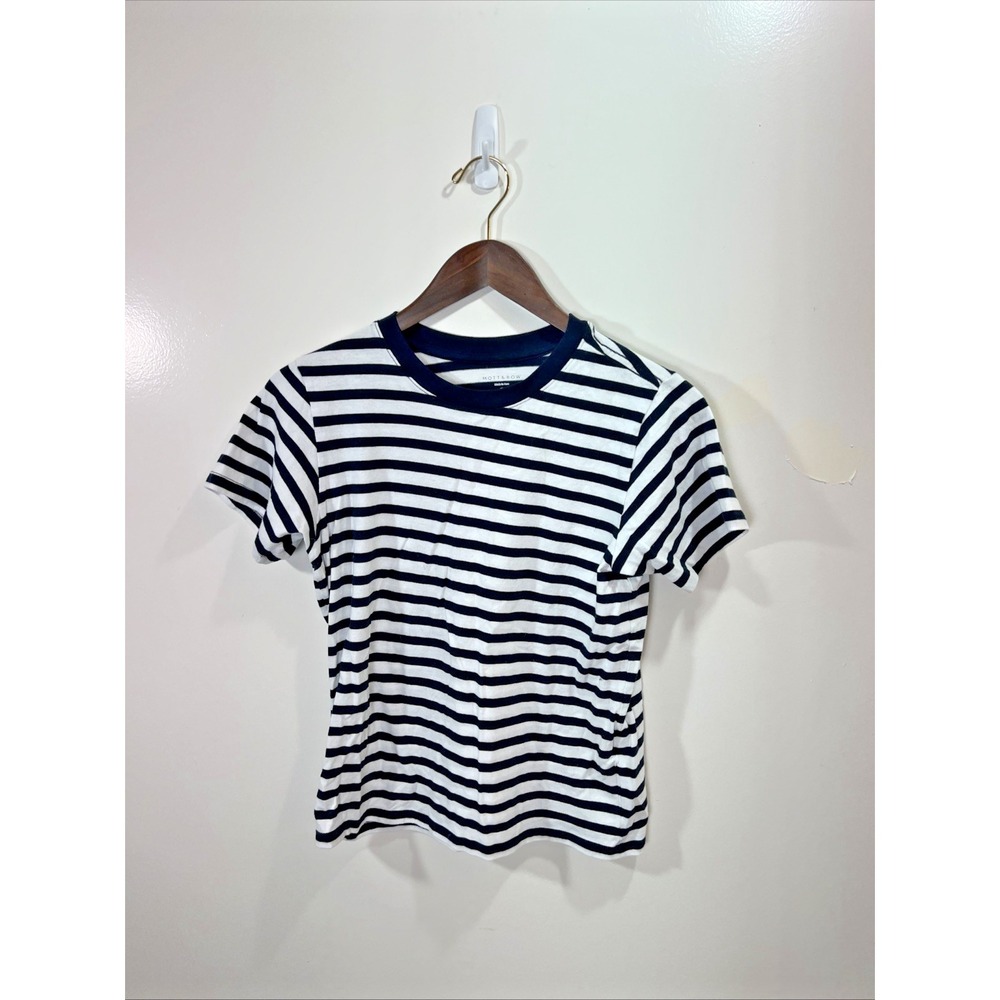 Mott & Bow Two Women's Striped T-Shirts Size S Timeless Preppy Capsule Wardrobe